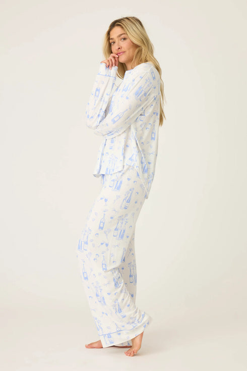 Pj Salvage Parisian Dreams Whimsical Print PJ Set